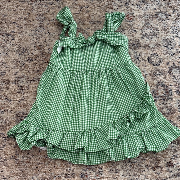Janie and Jack Other - Janie and Jack Green Gingham Ruffle Sundress